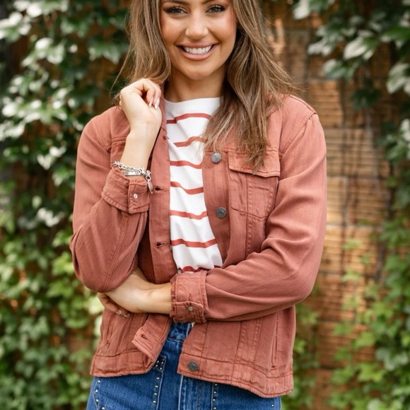 Title: Thread & Supply Jackie Jacket in Rustic Brown L ✨ NWT - Picture 5 of 6